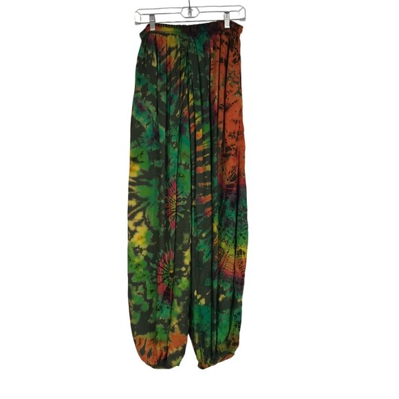 KATHMANDU IMPORTS - WOMEN'S XS/S - TIE DYE ELASTIC WIAST WIDE LEG GEISHA PANT - Picture 1 of 9